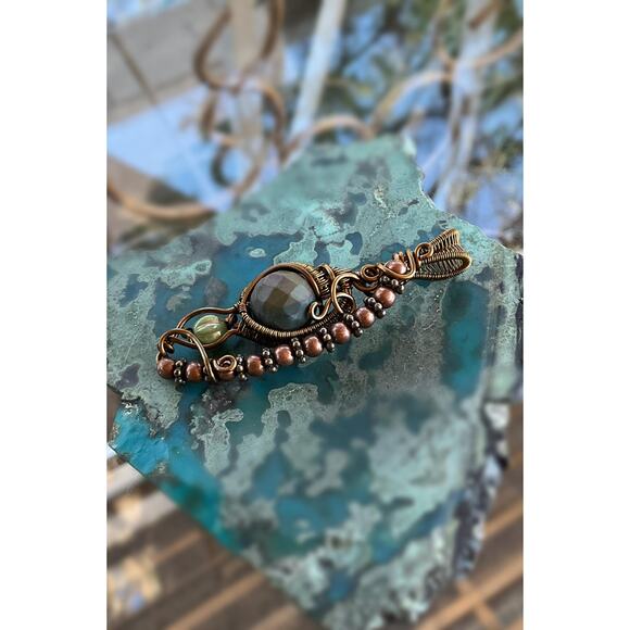 Artisan Jasper Bronze Pendant - Picture 1 of 10